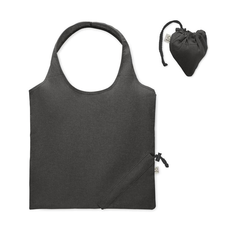 Sacoșă de cumpărături pliabilă CARRIE COLOUR Negru