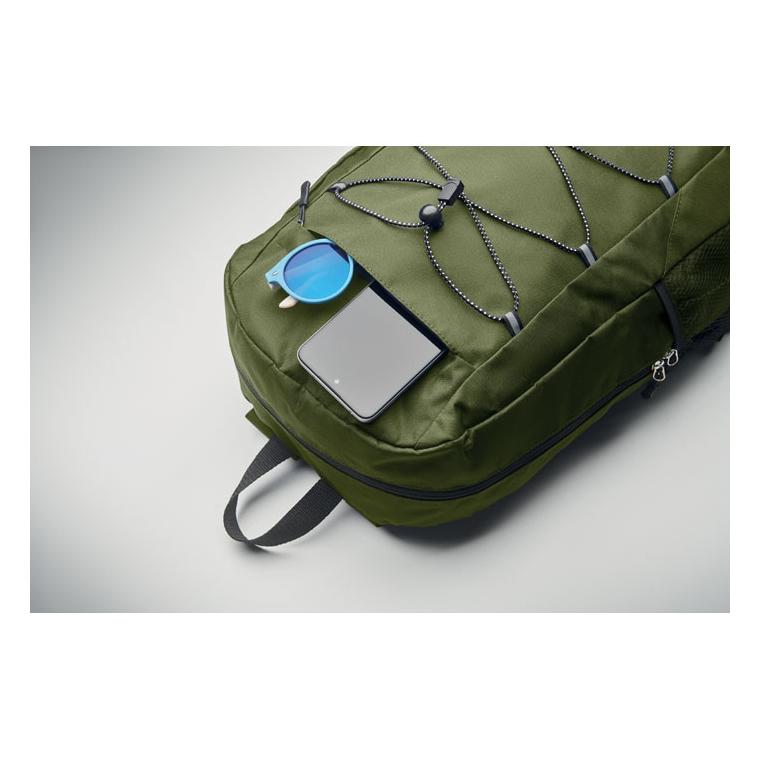 Rucsac din poliester 600D RPET HIGE Verde militar