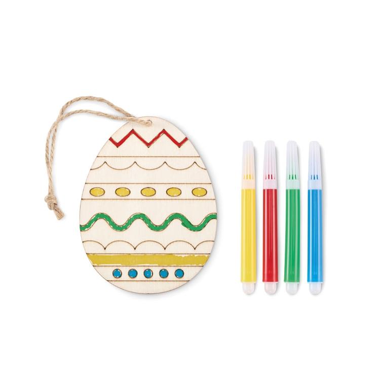 Set de pictură cu ouă din lemn DREGG Natur