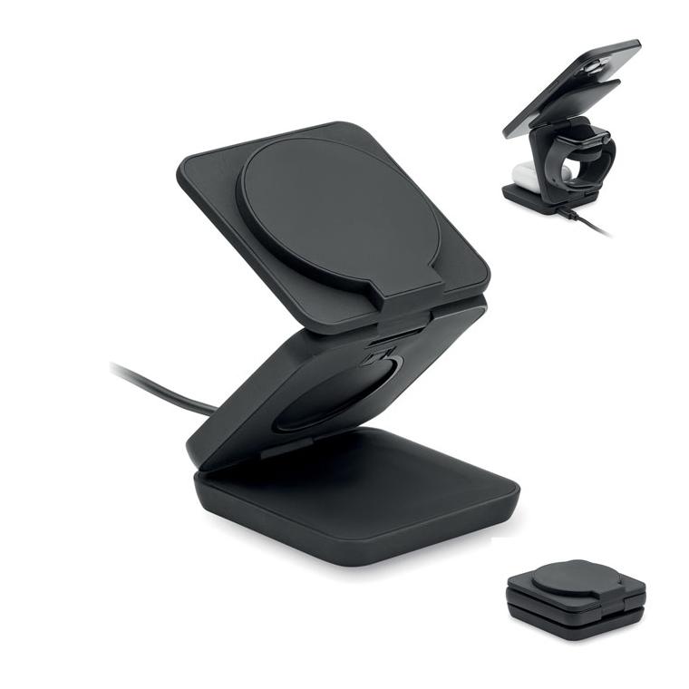 Stație de încărcare pliabilă 3in1 NETICA Negru