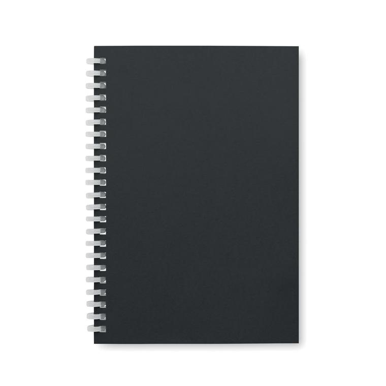Caiet A5 din carton reciclat RECARNOTE Negru