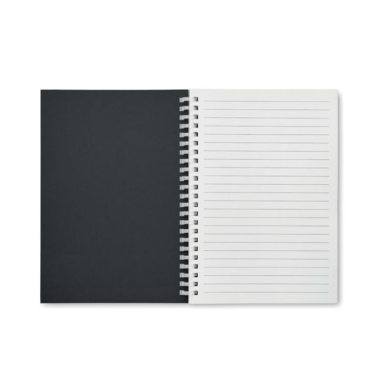 Caiet A5 din carton reciclat RECARNOTE Negru