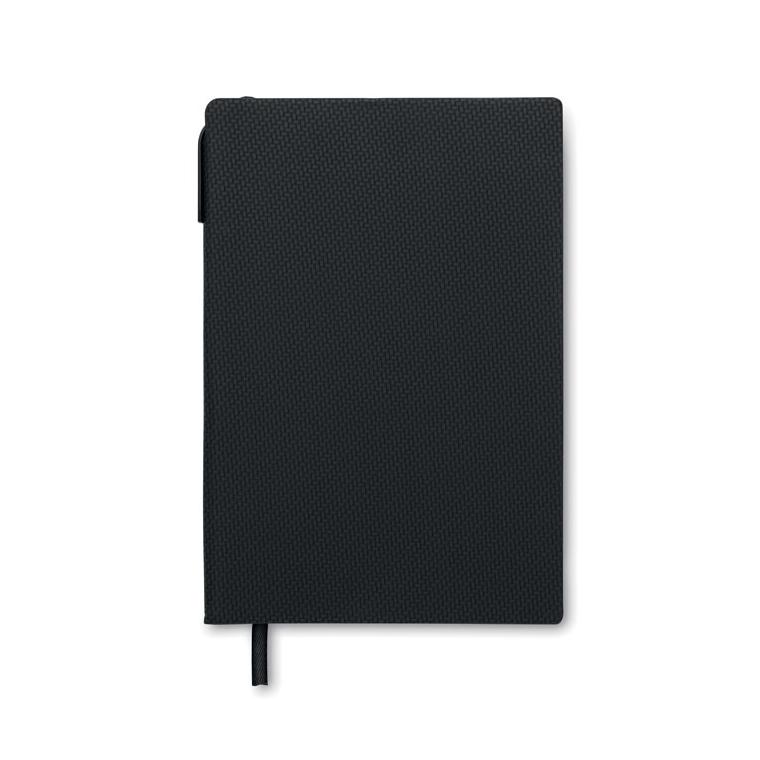 A5 PU notebook cu pix NOTA Negru
