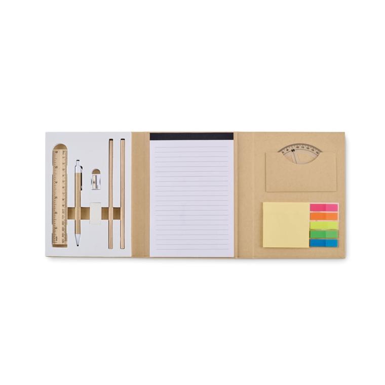 Set papetărie cu blocnotes CENOTE Bej