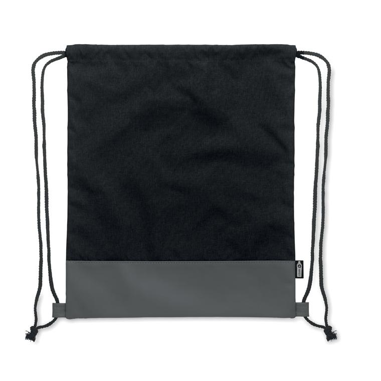 Rucsac cu șnur în 2 tonuri RPET LIBAG Negru