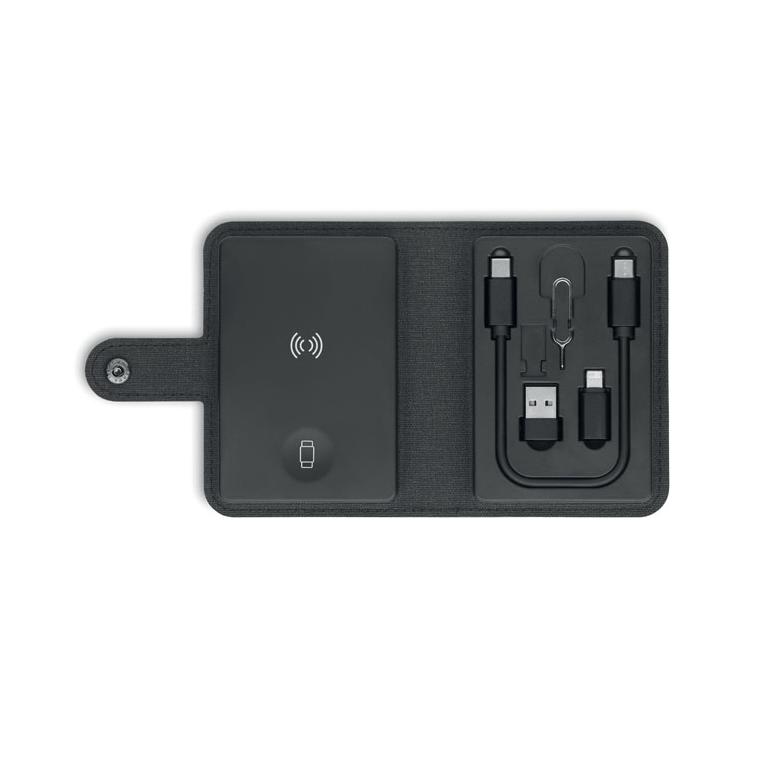 Set conector cablu 4 în 1 15W CAWATT Negru