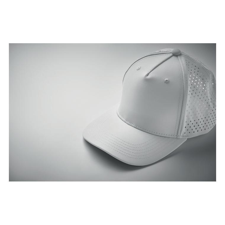 Șapcă de baseball cu 5 panele CAPO Alb