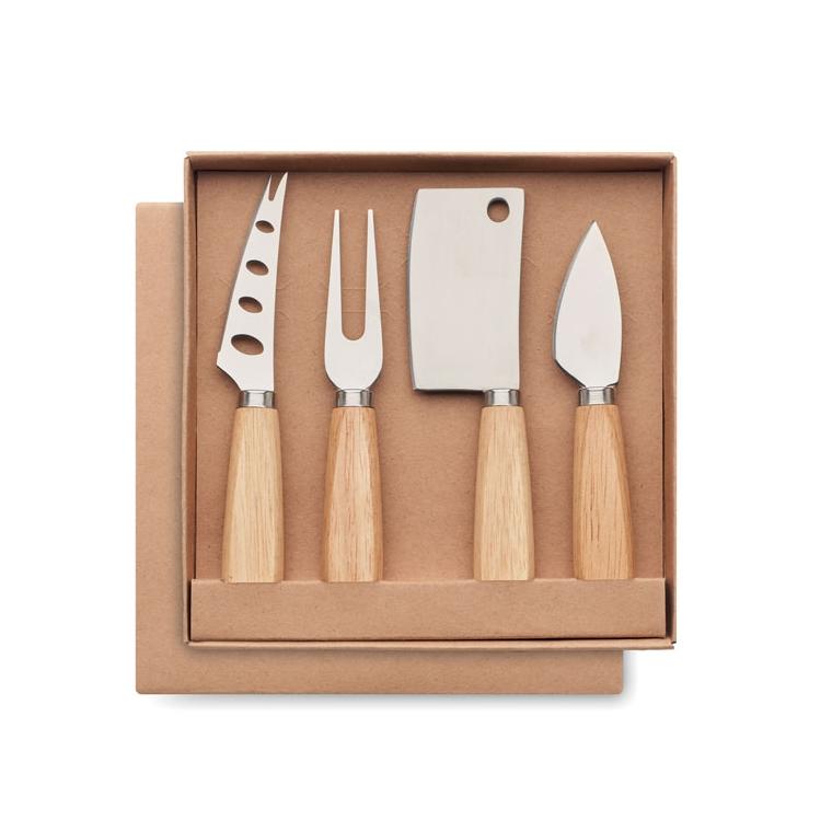 Set de 4 ustensile pemtru brânză CAMEMBERT Natur