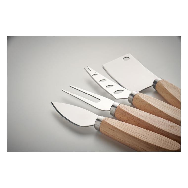 Set de 4 ustensile pemtru brânză CAMEMBERT Natur