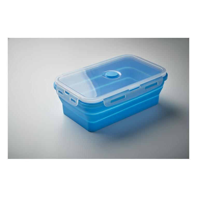Cutie de prânz pliabilă din silicon KOLAPSO Albastru deschis