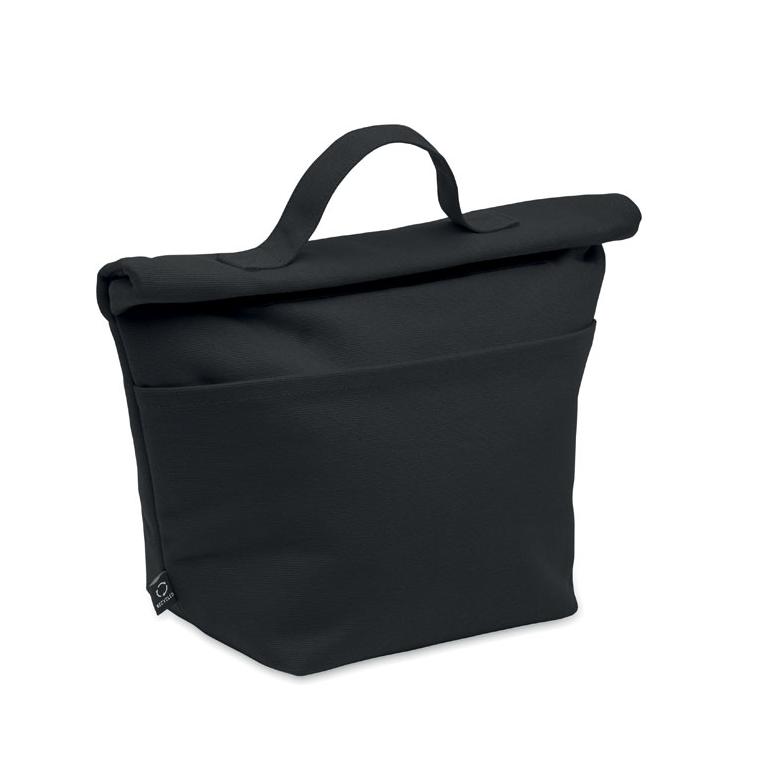 Geantă termo, bumbac reciclat RECOBA COLOUR Negru