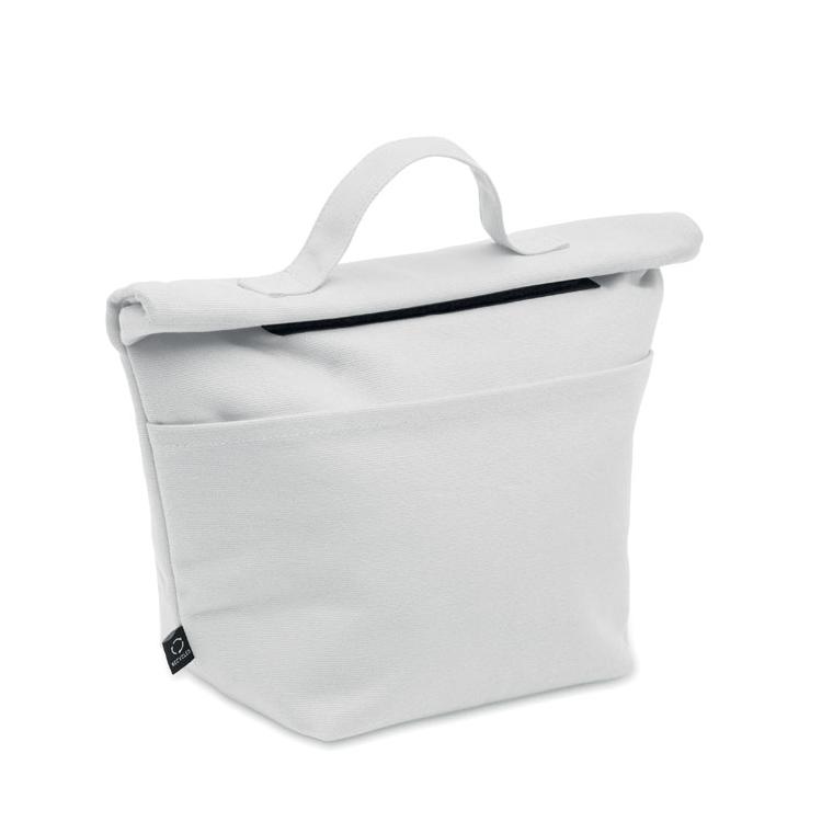 Geantă termo, bumbac reciclat RECOBA COLOUR Alb