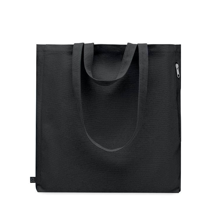 Sacoșă  din bumbac reciclat GAVE COLOUR Negru