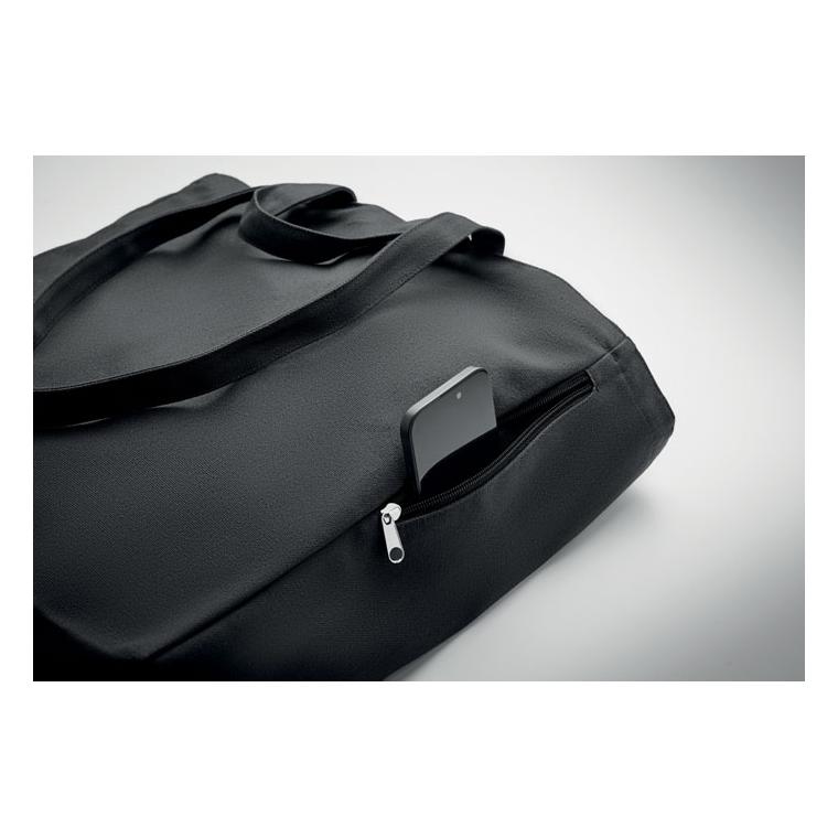 Sacoșă  din bumbac reciclat GAVE COLOUR Negru