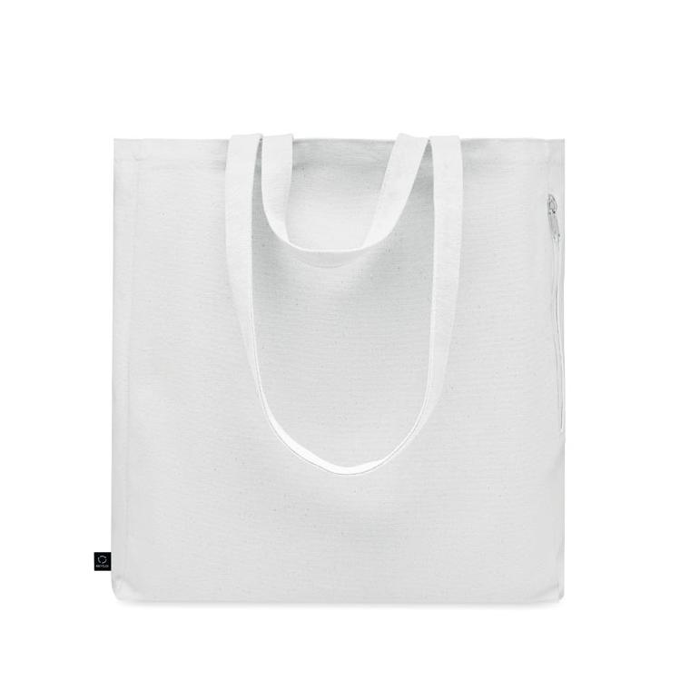 Sacoșă  din bumbac reciclat GAVE COLOUR Alb