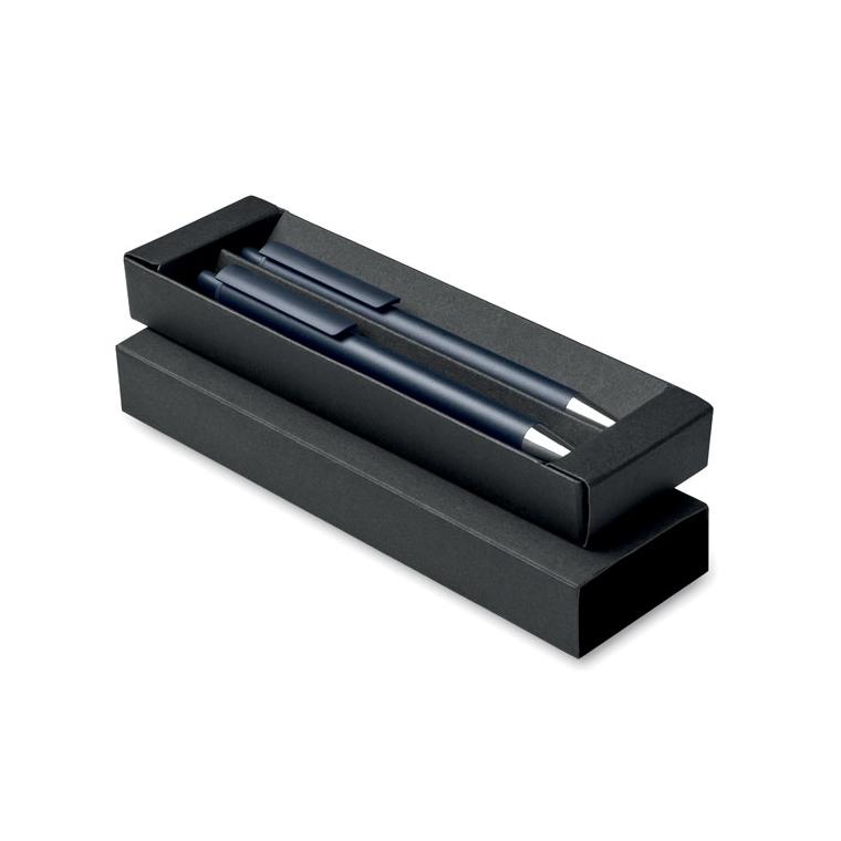 Set de stilouri din aluminiu reciclat ORWELL Navy