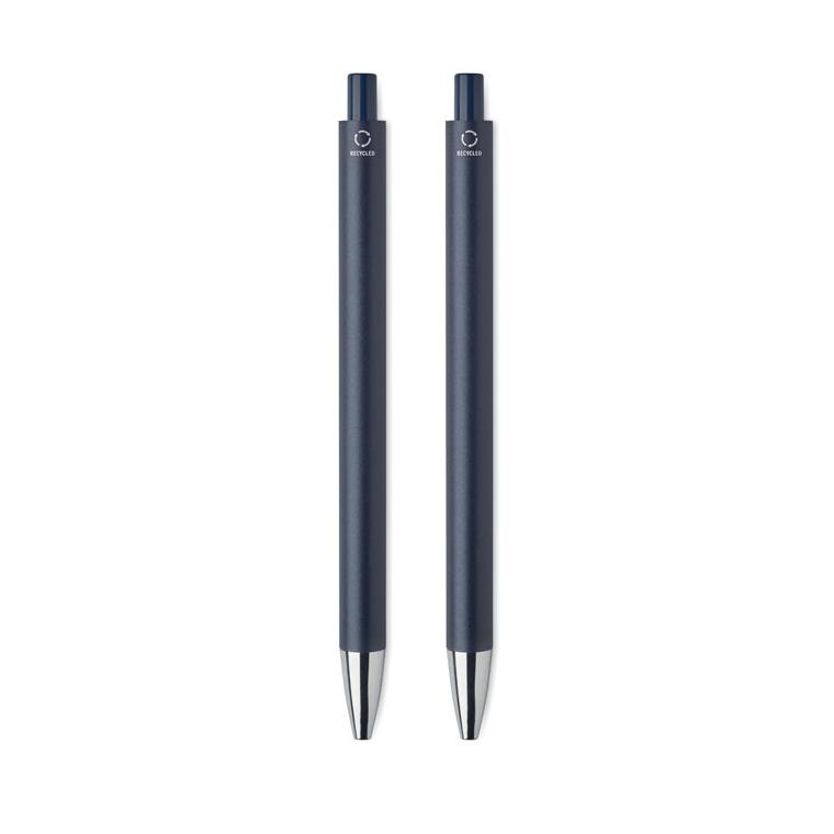Set de stilouri din aluminiu reciclat ORWELL Navy 