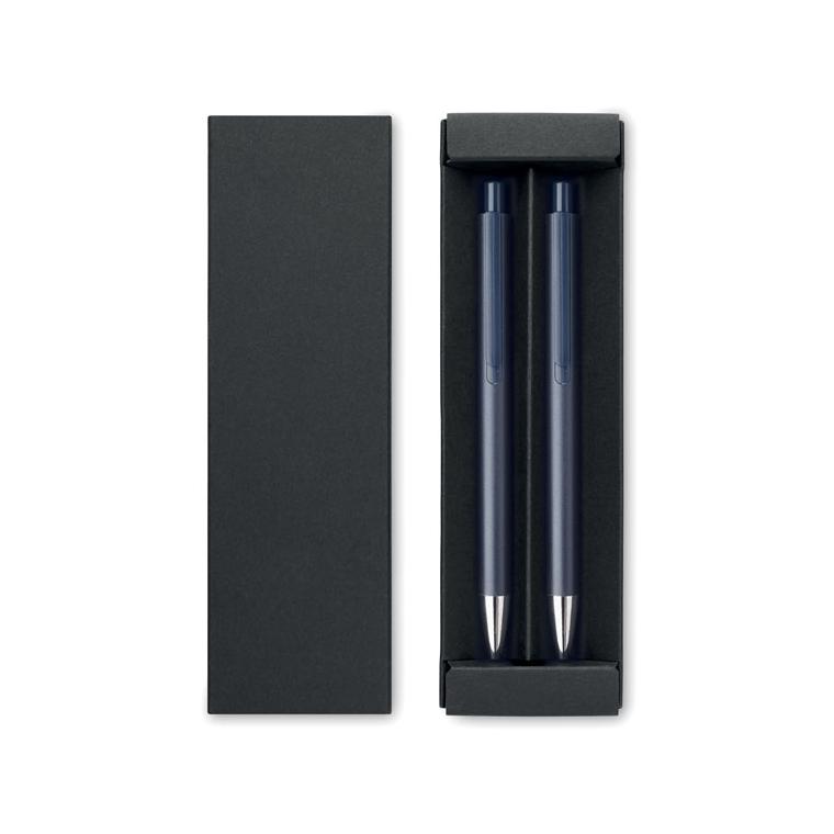 Set de stilouri din aluminiu reciclat ORWELL Navy 
