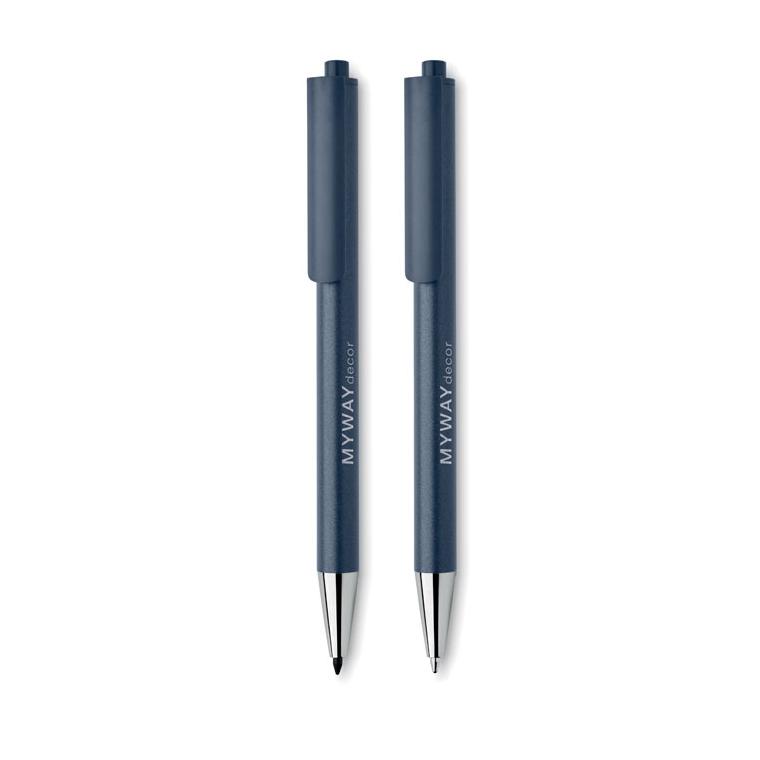 Set de stilouri din aluminiu reciclat ORWELL Navy 