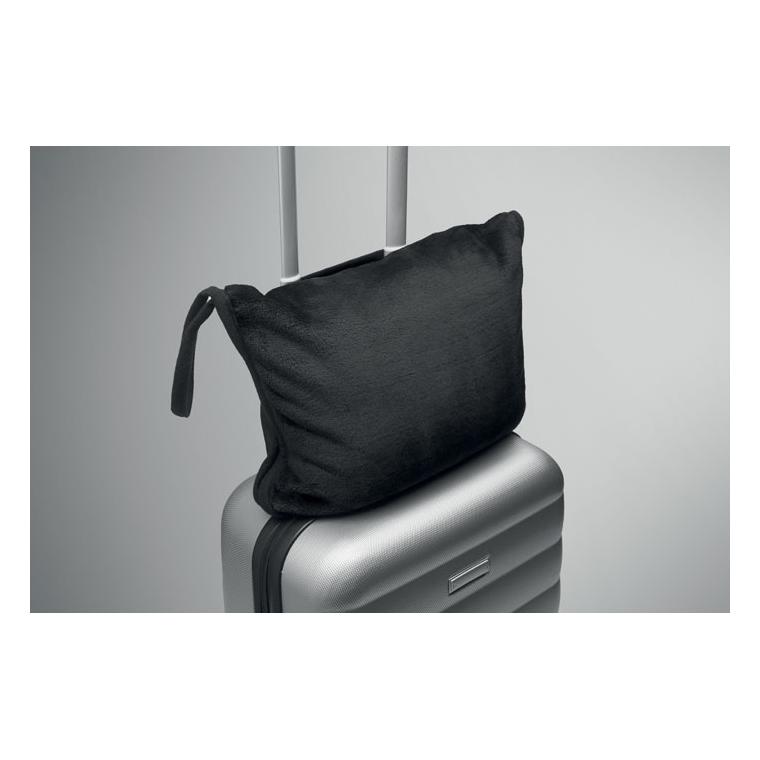 Set de pături de călătorie 2 în 1 COZY Negru
