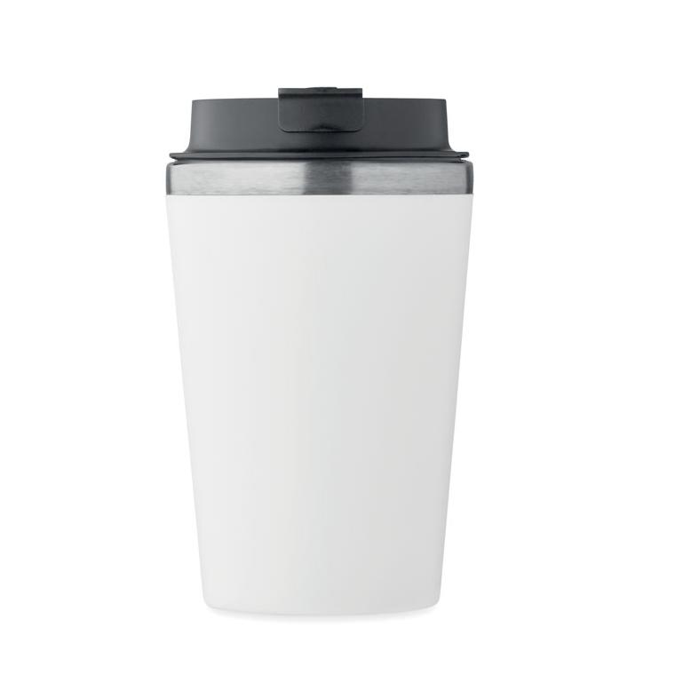 Pahar cu interior ceramic 350 m BLERM Alb