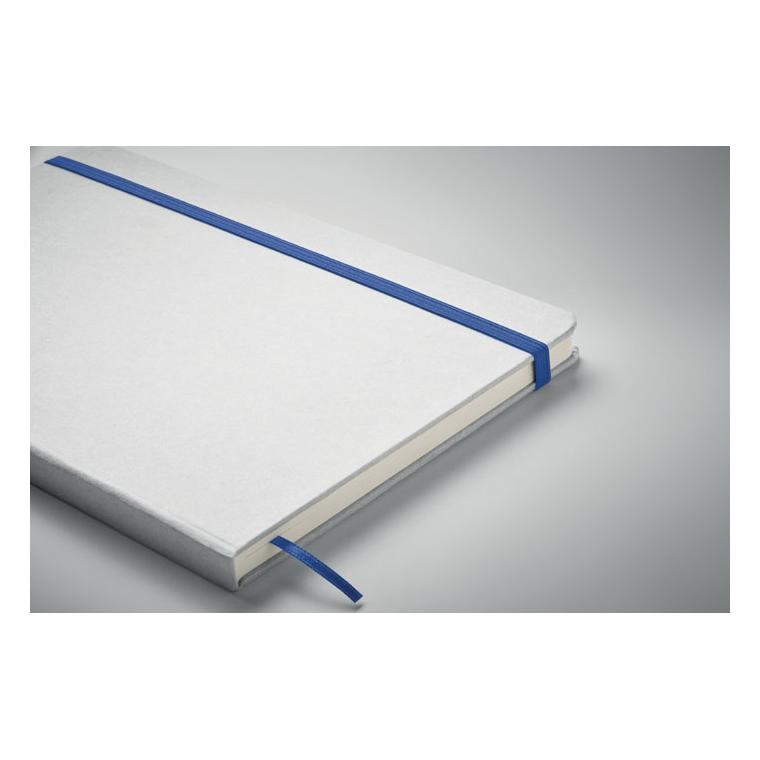 Notebook A5 cu copertă gravabilă pentru evidențiere culoare ROUTE WHITE Albastru