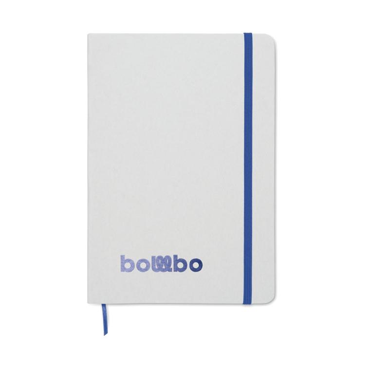 Notebook A5 cu copertă gravabilă pentru evidențiere culoare ROUTE WHITE Albastru