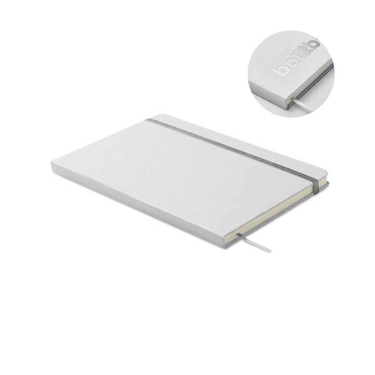 Notebook A5 cu copertă gravabilă pentru evidențiere culoare ROUTE WHITE Argintiu