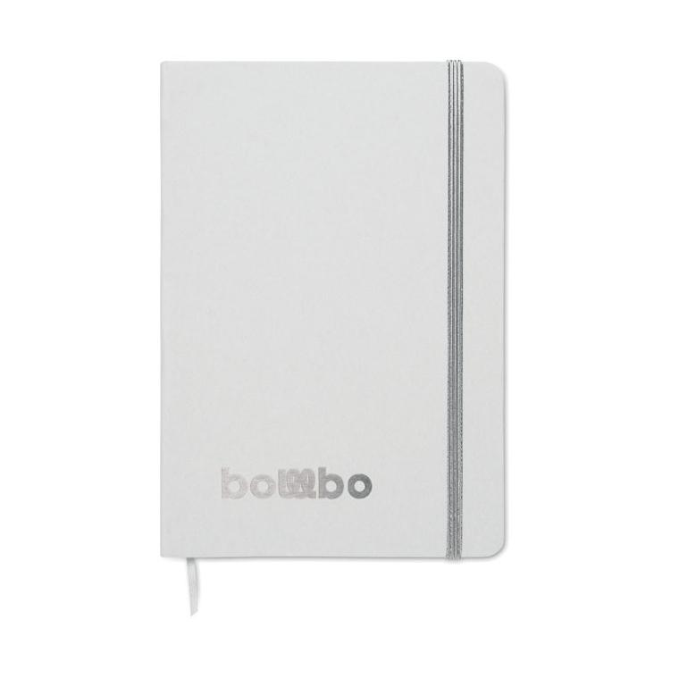 Notebook A5 cu copertă gravabilă pentru evidențiere culoare ROUTE WHITE Argintiu