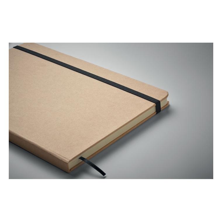 Notebook A5 cu copertă gravabilă pentru evidențiere culoare ROUTE Negru