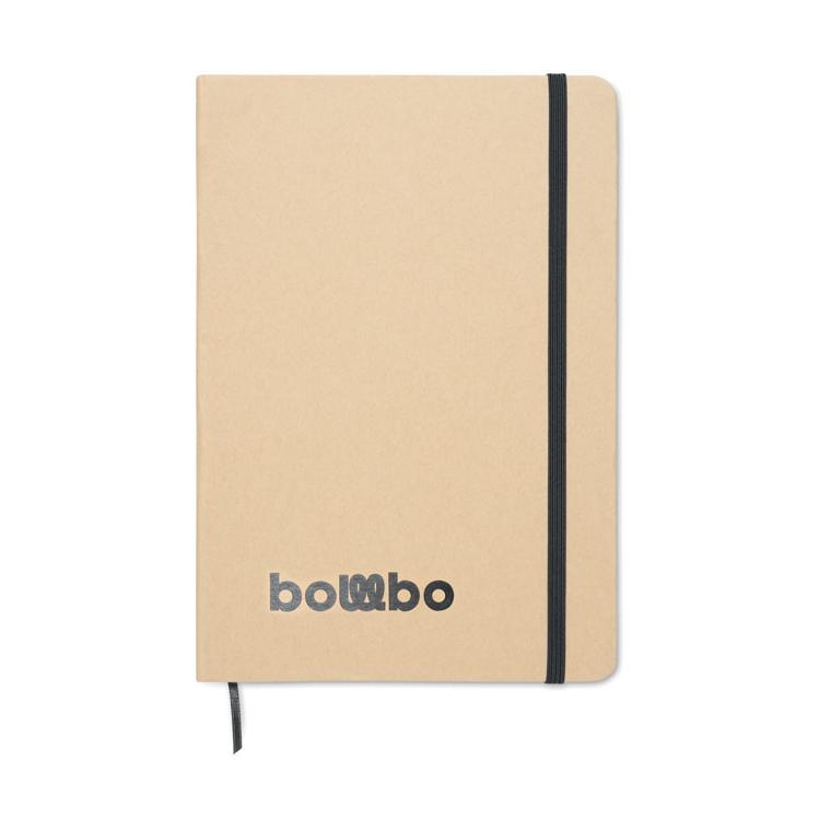 Notebook A5 cu copertă gravabilă pentru evidențiere culoare ROUTE Negru