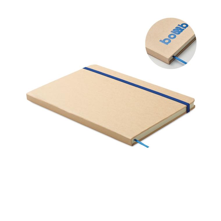 Notebook A5 cu copertă gravabilă pentru evidențiere culoare ROUTE Albastru