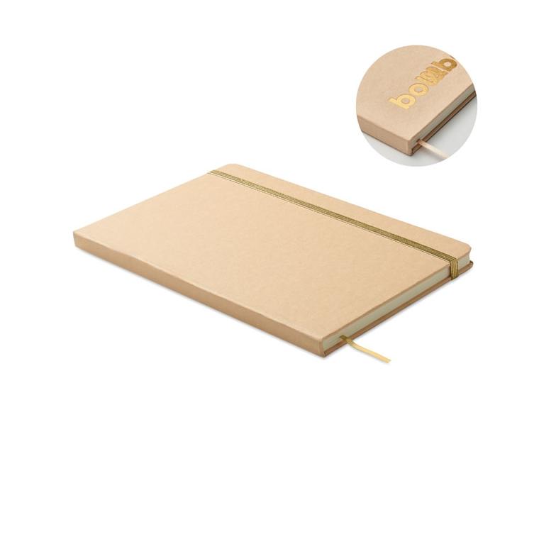 Notebook A5 cu copertă gravabilă pentru evidențiere culoare ROUTE Auriu