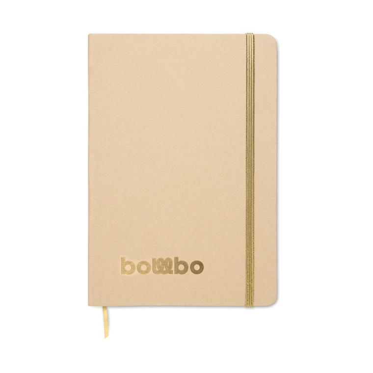 Notebook A5 cu copertă gravabilă pentru evidențiere culoare ROUTE Auriu