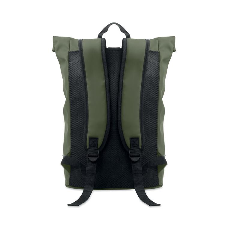 Rucsac rolltop pentru laptop 15 inch LAPTOSA Verde Inchis