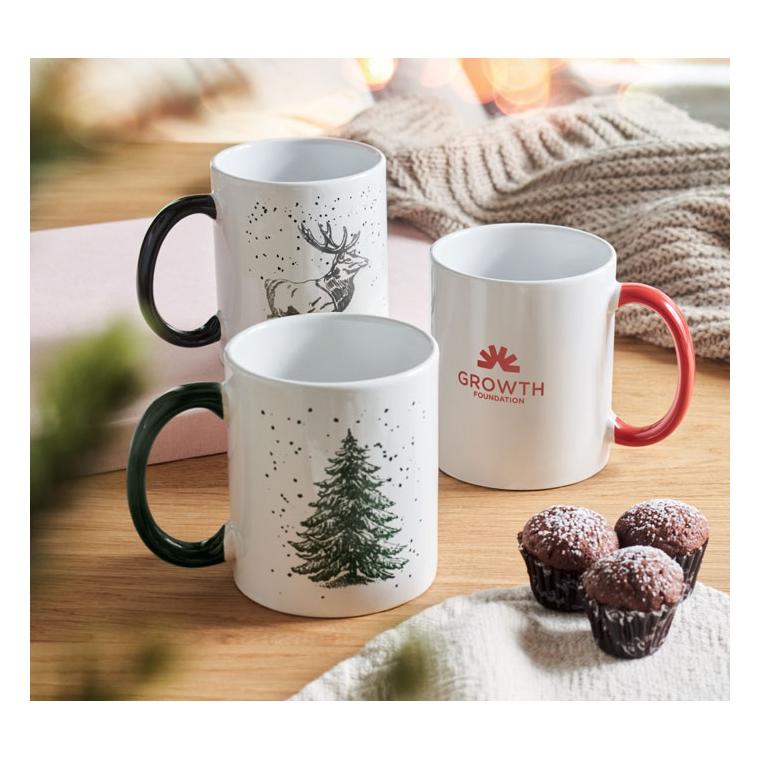 Cană ceramică sezonieră Festimug, 300 ml Roșu