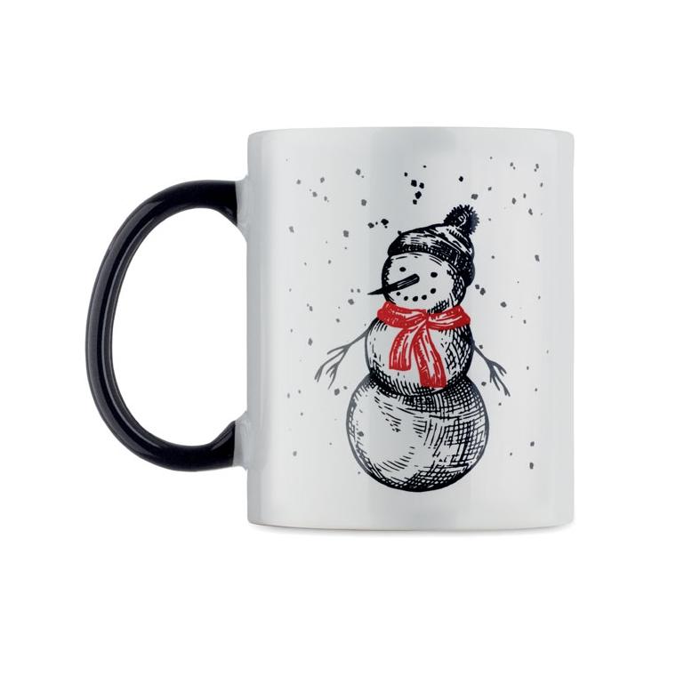 Cană ceramică sezonieră Festimug, 300 ml Negru / Roșu