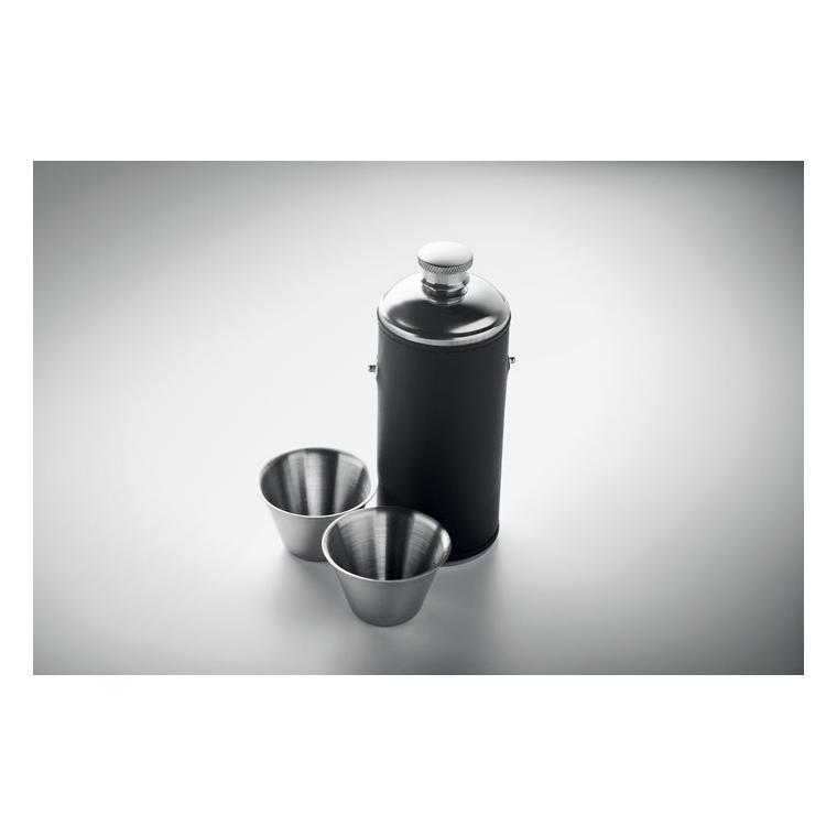 Butelcă cu pahare pentru shot Cocoon Negru
