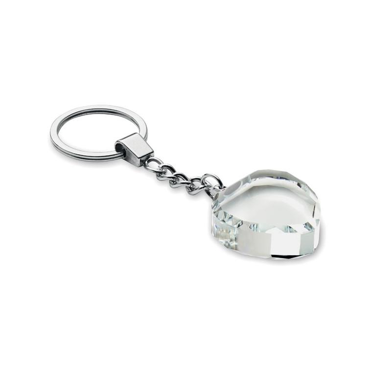 Breloc trofeu inimă din sticlă Heartward Transparent