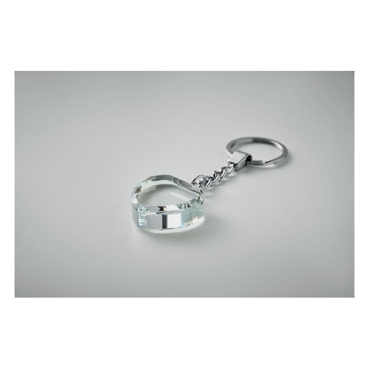 Breloc trofeu inimă din sticlă Heartward Transparent