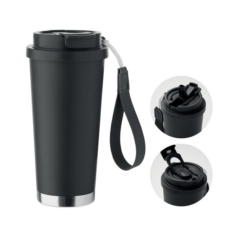 Termos cu perete dublu Topaz Large, 500 ml Negru