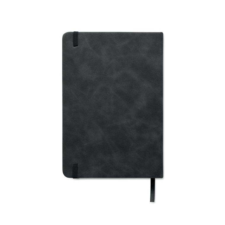 Notebook A5 din PU fumuriu Tint Negru