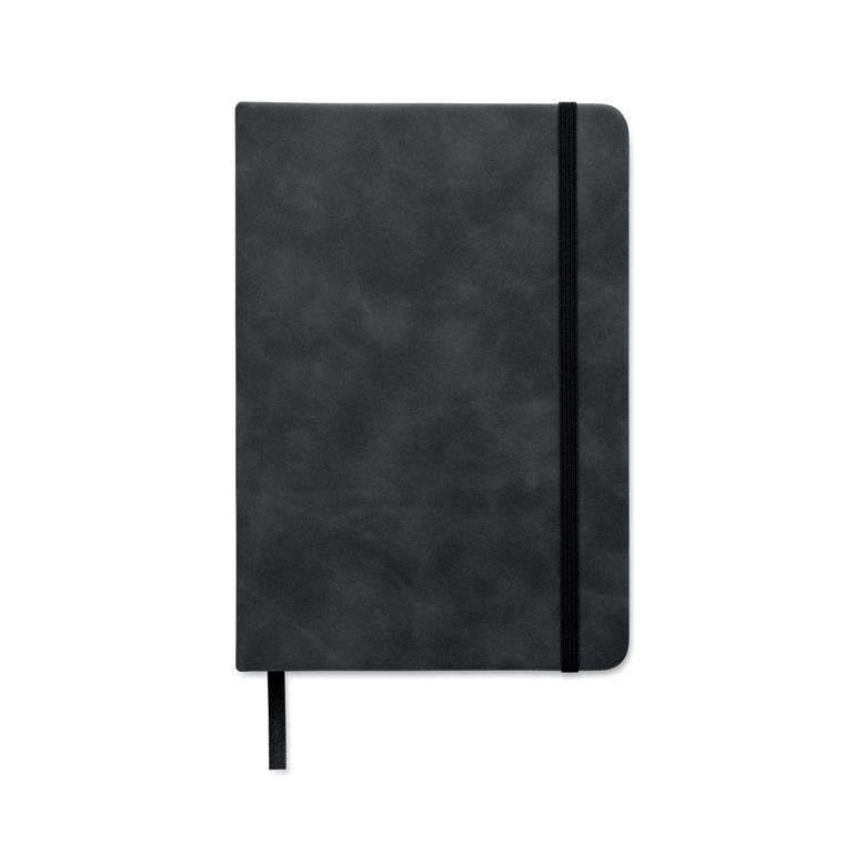Notebook A5 din PU fumuriu Tint Negru