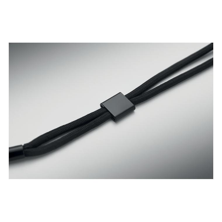 Cablu din RPET pentru încheietură Nonette Wrist Negru