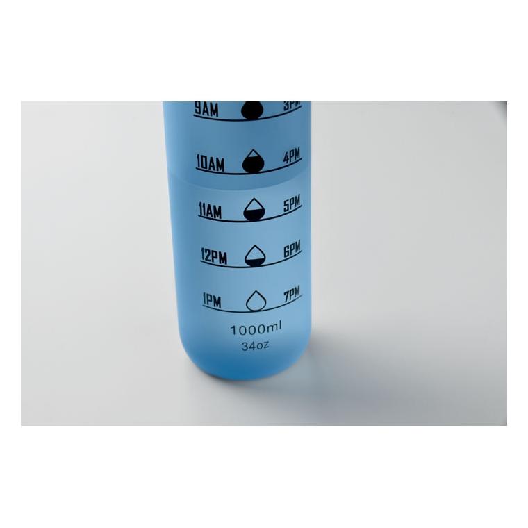 Sticlă sport din RPET Isforden Mark, 1 L Albastru deschis transparent