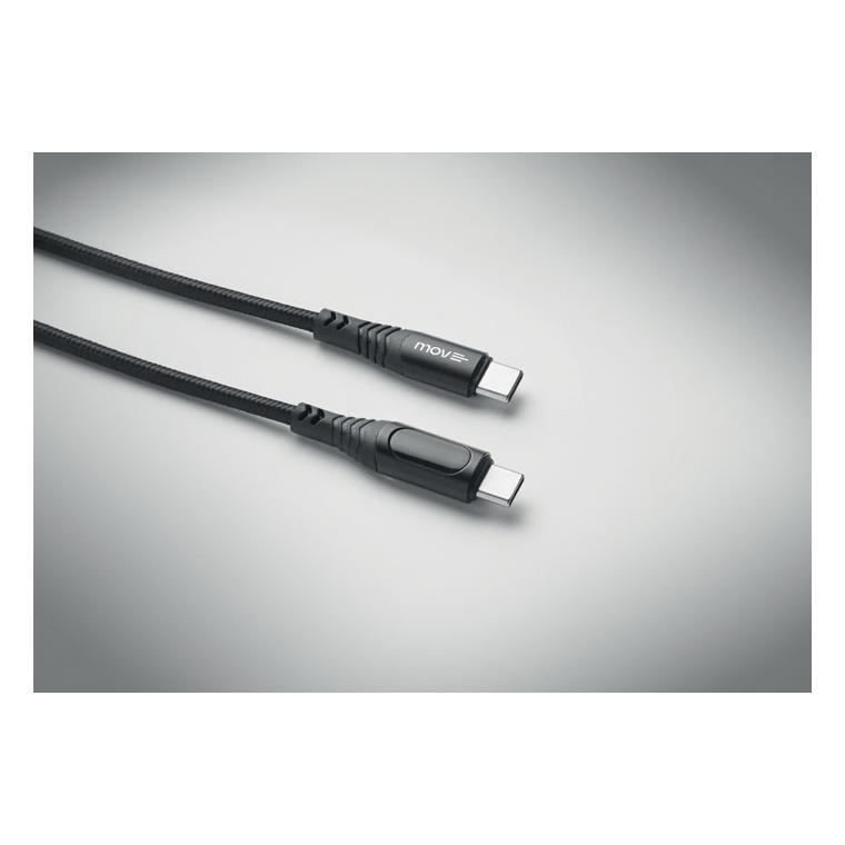 Cablu de încărcare tip C Typso, 100W Negru