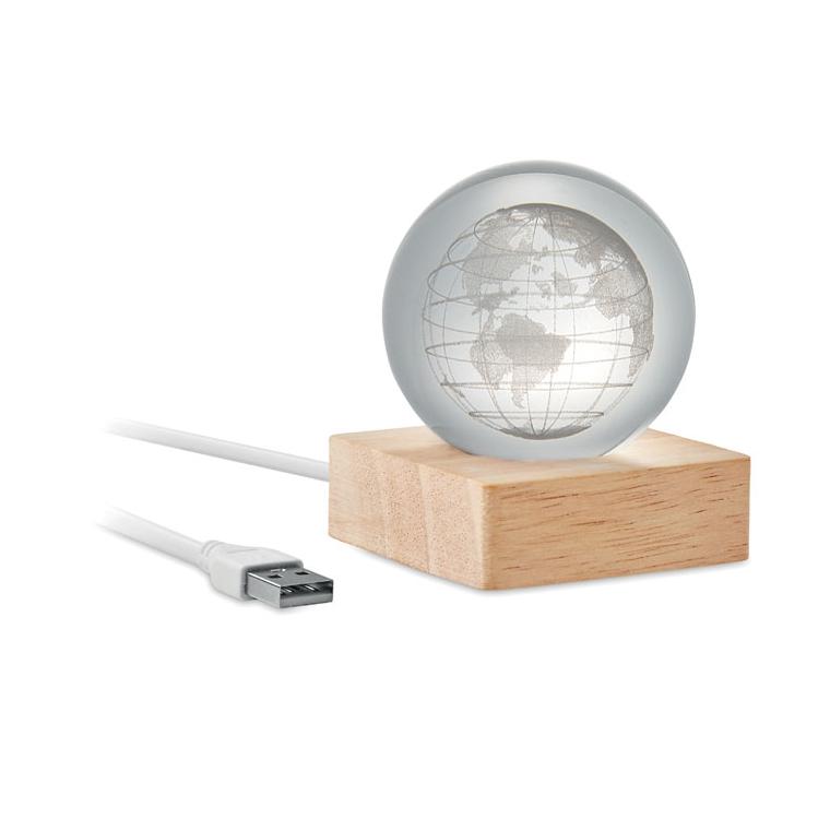 Glob de sticlă cu LED Globe Light Natur
