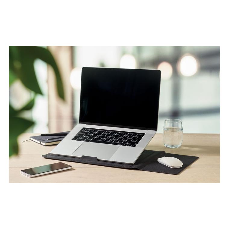 Rucsac pentru laptop de 15 inch din fetru Practic Negru