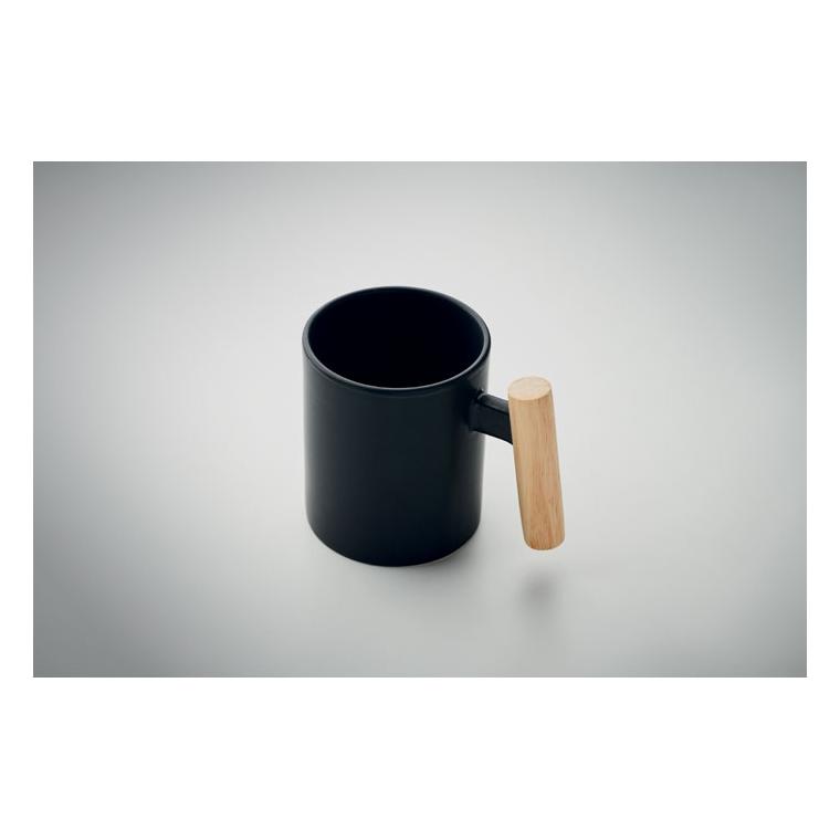 Cană ceramică Crenate, 320 ml Negru