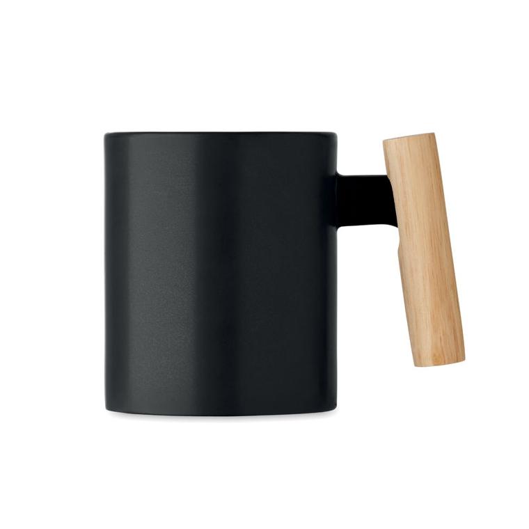 Cană ceramică Crenate, 320 ml Negru